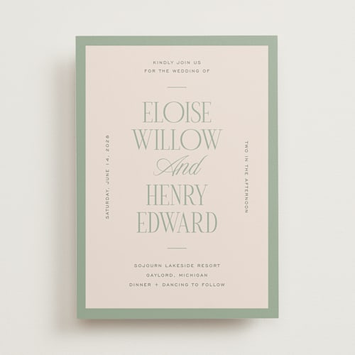 This is a fern wedding invitations with standard by Pixel and Hank called threaded printing on signature in standard