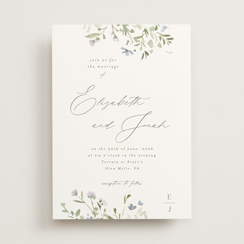 This is a truffle wedding invitations with standard by Everett Paper Goods called brynn printing on signature in standard
