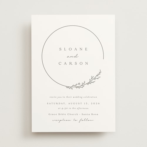 This is a chiffon wedding invitations with standard by Brianne Larsen called branched printing on signature in standard