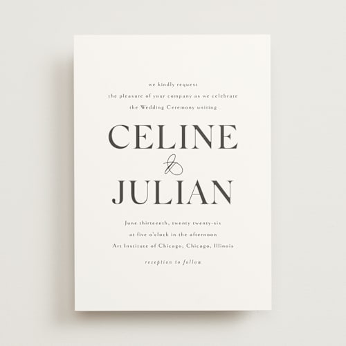 This is a opal wedding invitations with standard by Melanie Kosuge called celine printing on signature in standard