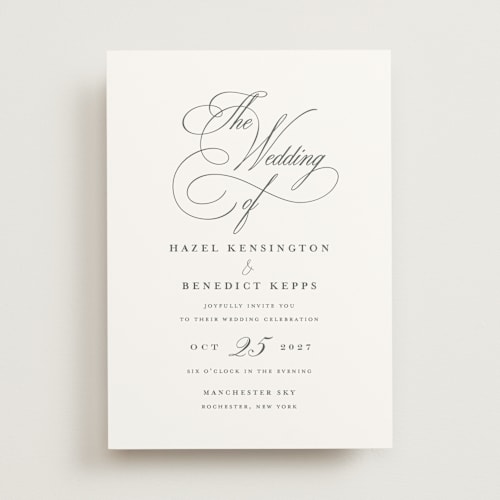 This is a pearl wedding invitations with standard by chocomocacino called scamorza printing on signature in standard