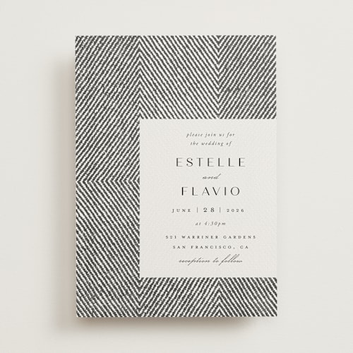 This is a noir wedding invitations with standard by FRANI called elegant ethno printing on signature in standard