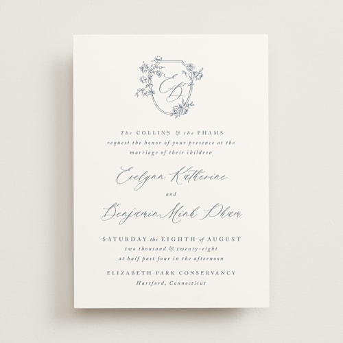 This is a twilight whisper wedding invitations with standard by Design Lotus called close to my heart printing on signature in standard