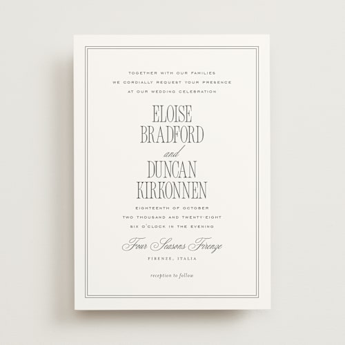 This is a sugar wedding invitations with standard by chocomocacino called ris al’amande printing on signature in standard