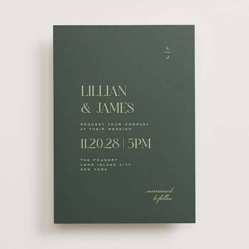 This is a forest wedding invitations with standard by Heather Cairl called clarity printing on signature in standard