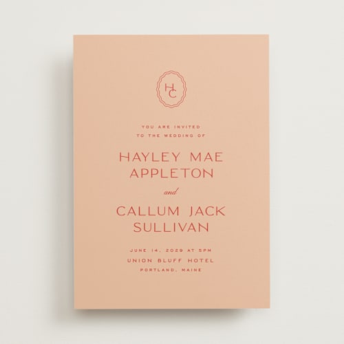 This is a spritz wedding invitations with standard by Ellen Schlegelmilch called callum printing on signature in standard