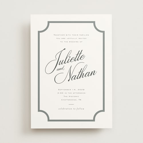 This is a cloud wedding invitations with standard by Jessica Williams called marenza printing on signature in standard