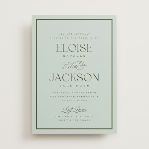 This is a juniper wedding invitations with standard by Laura Hankins called galleria printing on signature in standard