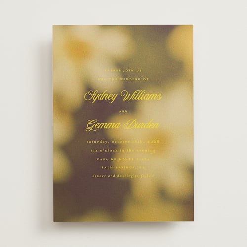 This is a island citrus wedding invitations with standard by Morgan Kendall called bloom printing on signature in standard