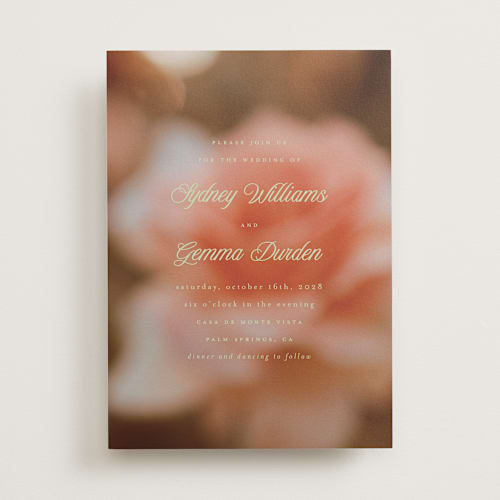 This is a lily wedding invitations with standard by Morgan Kendall called bloom printing on signature in standard