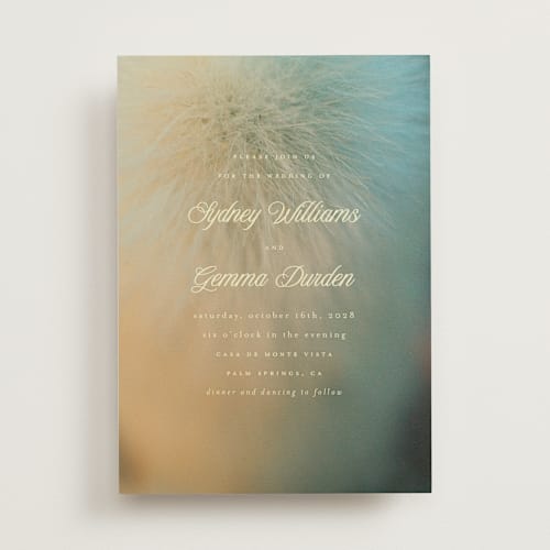 This is a cactus wedding invitations with standard by Morgan Kendall called bloom printing on signature in standard