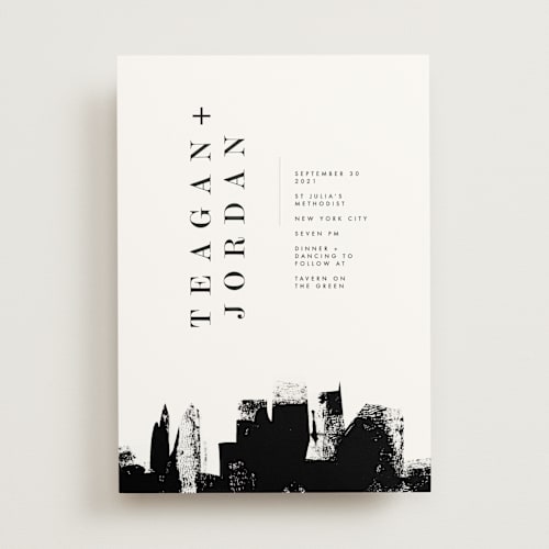This is a onyx wedding invitations with standard by Lori Wemple called urban printing on signature in standard