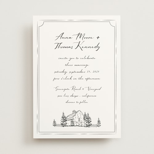 This is a cloudy wedding invitations with standard by Sherley Ferreira called southern soul printing on signature in standard