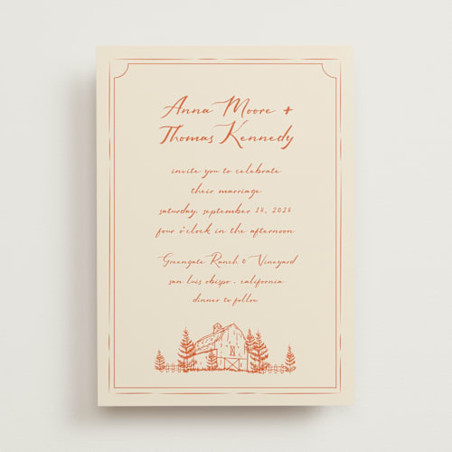 This is a sunset wedding invitations with standard by Sherley Ferreira called southern soul printing on signature in standard