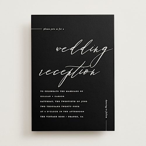 This is a ink wedding invitations with standard by Chryssi Tsoupanarias called villa printing on signature in standard