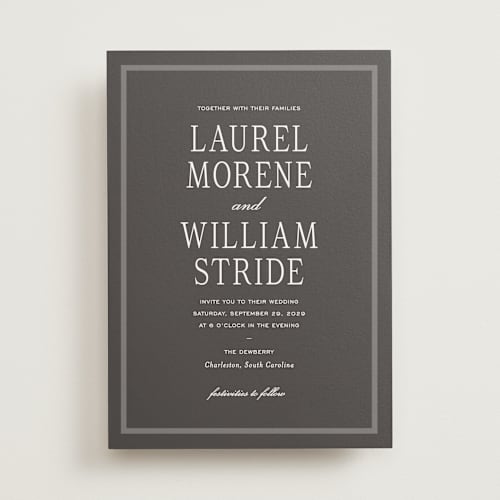 This is a mist wedding invitations with standard by Sara Hicks Malone called dewberry printing on signature in standard