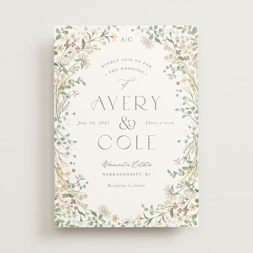 This is a lemongrass wedding invitations with standard by Jennifer Wick called avery printing on signature in standard