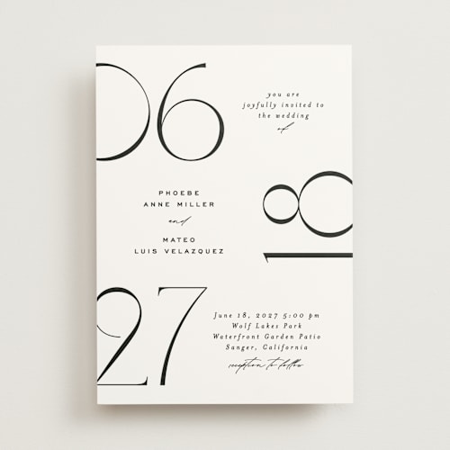 This is a lily wedding invitations with standard by Owl and Toad called numerical printing on signature in standard