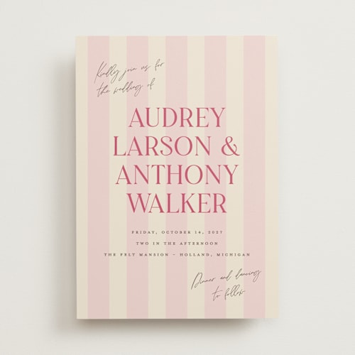 This is a strawberry wedding invitations with standard by Pixel and Hank called ambrosial printing on signature in standard