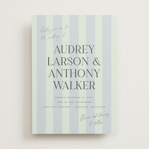 This is a foam wedding invitations with standard by Pixel and Hank called ambrosial printing on signature in standard