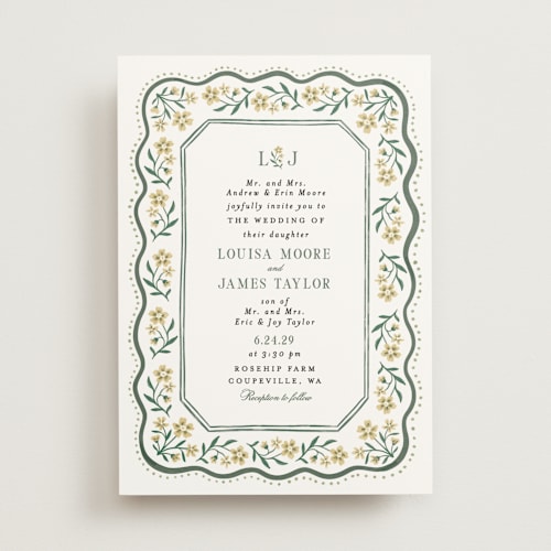 This is a sunflower wedding invitations with standard by Alethea and Ruth called sweet vintage printing on signature in standard