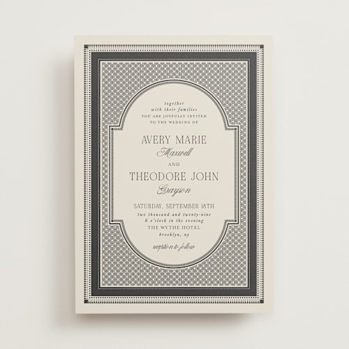 This is a eclipse wedding invitations with standard by Kelly Watkins called literary printing on signature in standard