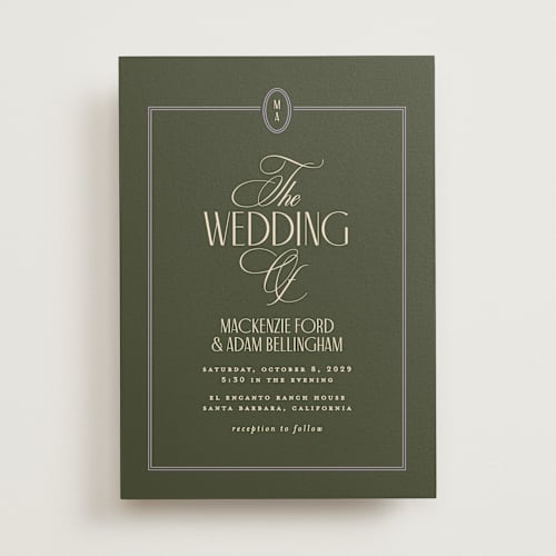 This is a meadow wedding invitations with standard by Owl and Toad called sophisticate printing on signature in standard