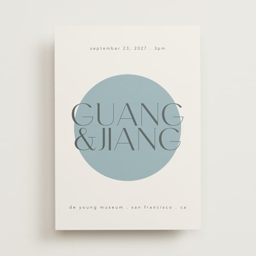 This is a porcelain wedding invitations with standard by Hudson meet Rose called unity printing on signature in standard