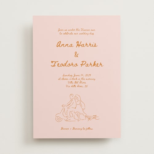 This is a bellini wedding invitations with standard by Helena Vitto called amore mio printing on signature in standard