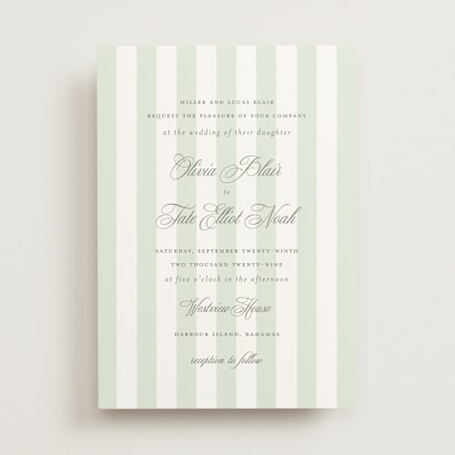 This is a mint wedding invitations with standard by Sara Hicks Malone called westview printing on signature in standard