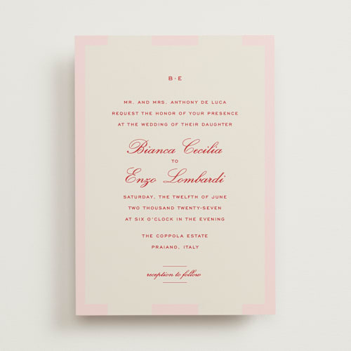This is a fragola wedding invitations with standard by Megan Davis called campania printing on signature in standard