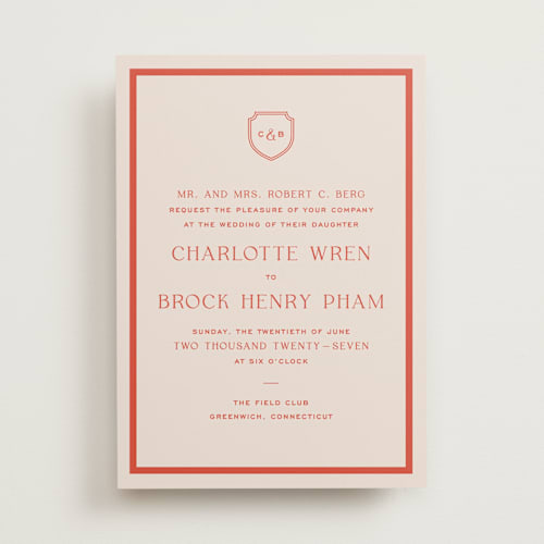 This is a verona sunset wedding invitations with standard by Megan Davis called racquet printing on signature in standard