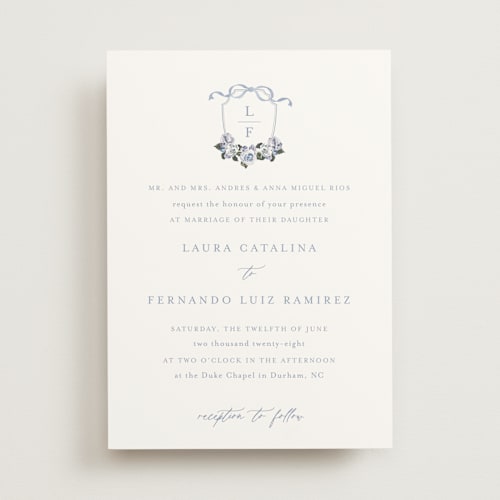 This is a french wedding invitations with standard by Design Lotus called be with you printing on signature in standard