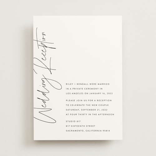 This is a onyx wedding invitations with standard by JoAnn Jinks called printed printing on signature in standard