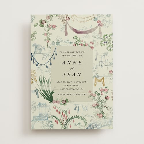 This is a nouvelle wedding invitations with standard by Sumak Studio called chinoiserie printing on signature in standard