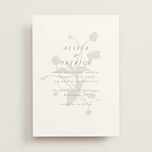 This is a fawn wedding invitations with standard by AK Graphics called autumnal printing on signature in standard