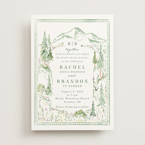 This is a meadow wedding invitations with standard by Petra Kern called plain air printing on signature in standard