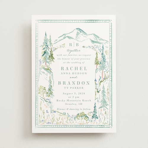 This is a iceberg wedding invitations with standard by Petra Kern called plain air printing on signature in standard