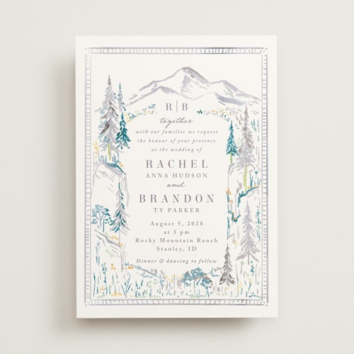 This is a dustry dawn wedding invitations with standard by Petra Kern called plain air printing on signature in standard