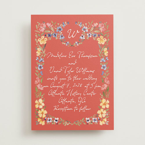 This is a aperol wedding invitations with standard by Petra Kern called meadow whisper printing on signature in standard