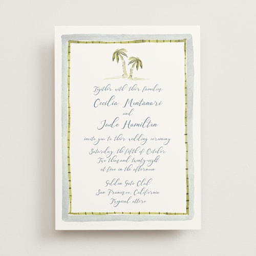 This is a cloud wedding invitations with standard by Pati Cascino called alento printing on signature in standard
