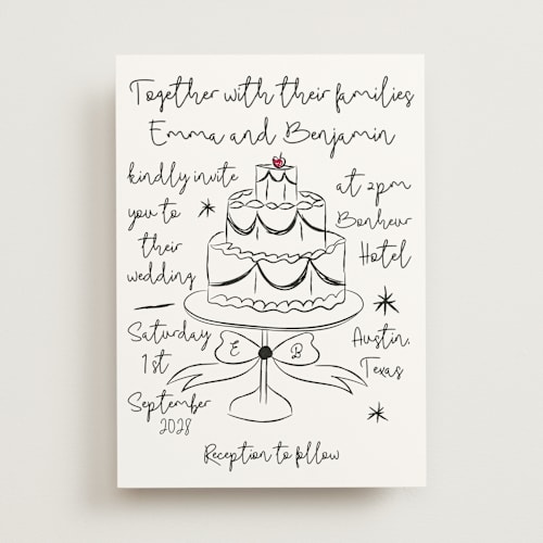 This is a ice wedding invitations with standard by Helena Vitto called modern love printing on signature in standard