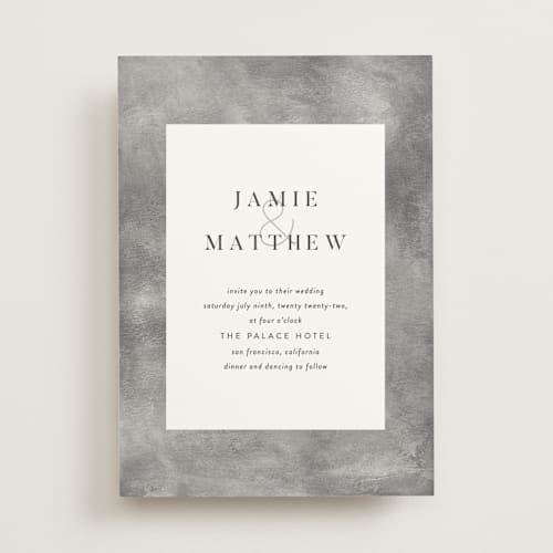 This is a granite wedding invitations with standard by raven erebus called set in stone printing on signature in standard