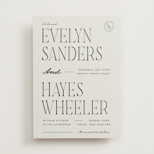 This is a forest wedding invitations with standard by Blustery August called hayes printing on signature in standard