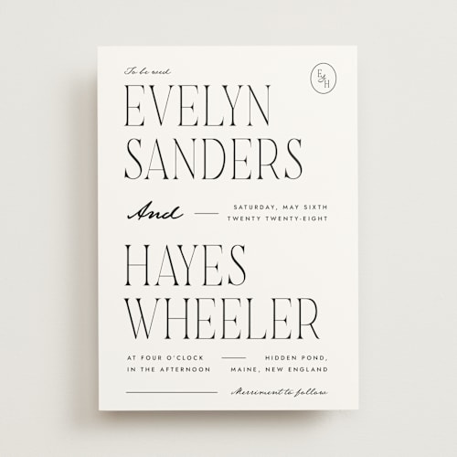 This is a ink wedding invitations with standard by Blustery August called hayes printing on signature in standard