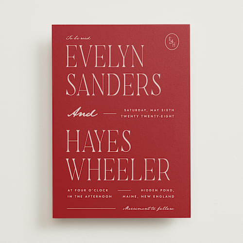 This is a love wedding invitations with standard by Blustery August called hayes printing on signature in standard