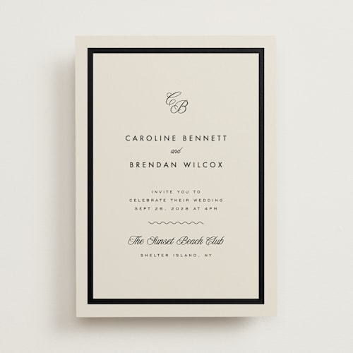 This is a linen wedding invitations with standard by Kelly Schmidt called coast printing on signature in standard