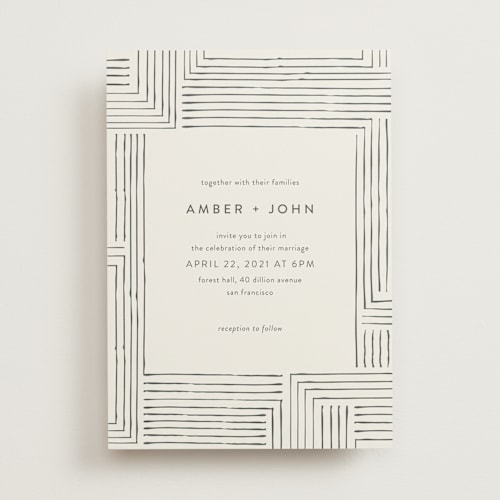 This is a pebble wedding invitations with standard by Anelle Mostert called pattern play printing on signature in standard