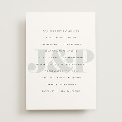 This is a dusk wedding invitations with standard by Erin Deegan called his and hers printing on signature in standard
