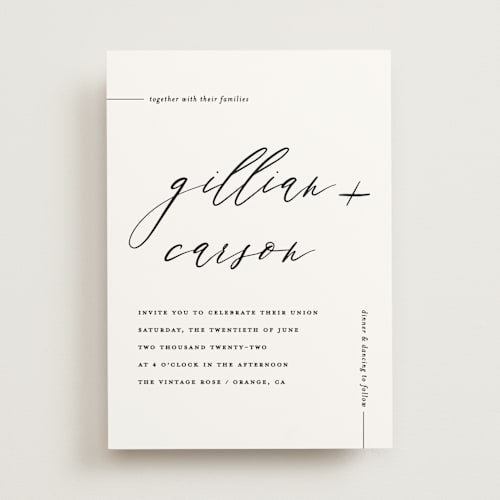 This is a pearl wedding invitations with standard by Chryssi Tsoupanarias called villa printing on signature in standard